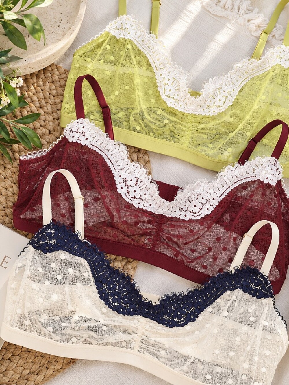 Aerie Lace Mesh Bralette Bundle 3 Pack Size M NWT Buy 2 Get 1 Free